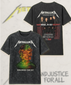 Metallica WorldWired 2017 Tour Acid Wash T-Shirt & Hoodie – Retro Concert Merch (S–5XL)