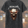 Metallica Skull Acid Wash T-Shirt & Hoodie – Vintage Rock Graphic Apparel for Metal Fans (S–5XL)