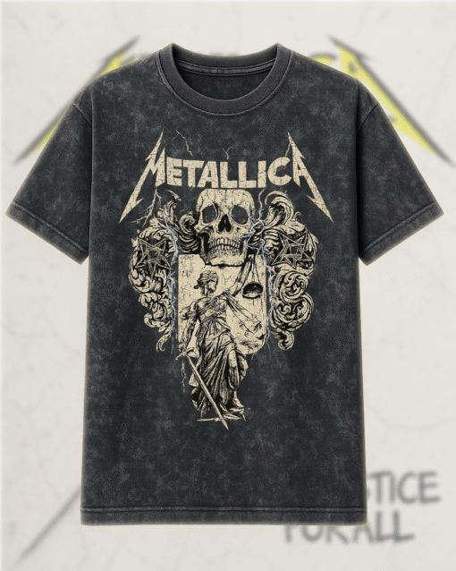 Metallica Sandman’s Dungeon 90s Vintage Acid Wash T-Shirt, Hoodie – Single Stitch Reissue Look