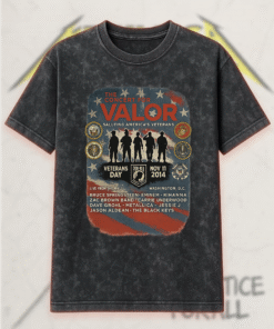 Concert For Valor Acid Wash T-Shirt, Hoodie – Veterans Day Tribute ft. Metallica, Eminem, Rihanna, Carrie Underwood
