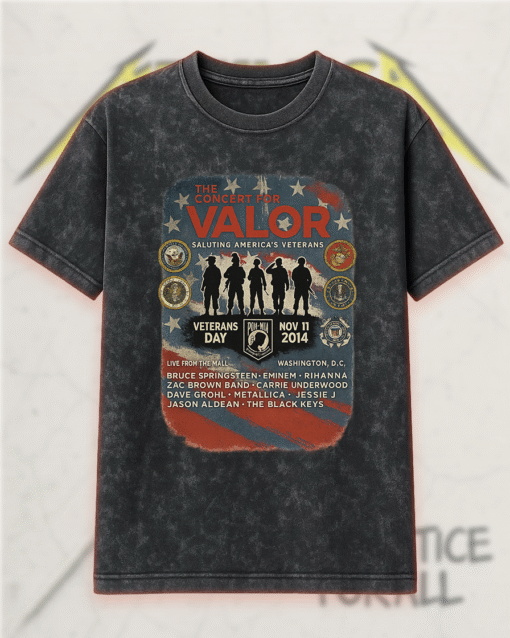 Concert For Valor Acid Wash T-Shirt, Hoodie – Veterans Day Tribute ft. Metallica, Eminem, Rihanna, Carrie Underwood