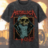 New Unisex Beige Metallica “ONE” Graphic – Acid Wash T-Shirt & Hoodie (S–5XL)