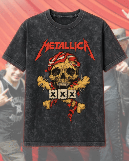 Metallica Band Vintage XXL Acid Wash T-Shirt & Hoodie – Heavy Metal Retro Design (S–5XL)