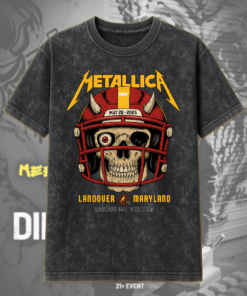 Metallica M72 Landover 2025 Pop-Up Poster Acid Wash T-Shirt & Hoodie – May 28 Northwest Stadium Maryland