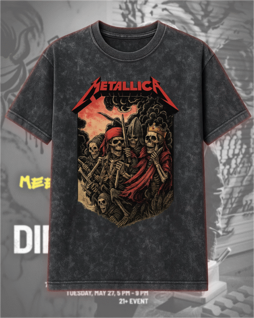 The Four Horsemen Acid Wash T-Shirt & Hoodie – Metallica Inspired Vintage Style