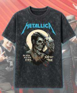 Sad But True Poster Acid Wash T-Shirt, Hoodie – Iconic Metallica Design