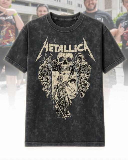 Metallica “...And Justice For All” Acid Wash T-Shirt, Hoodie – 1988 Vintage Tribute