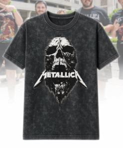 Skull Metal Band Acid Wash T-Shirt, Hoodie – Vintage Rock Grunge Streetwear Gift for Him or Her