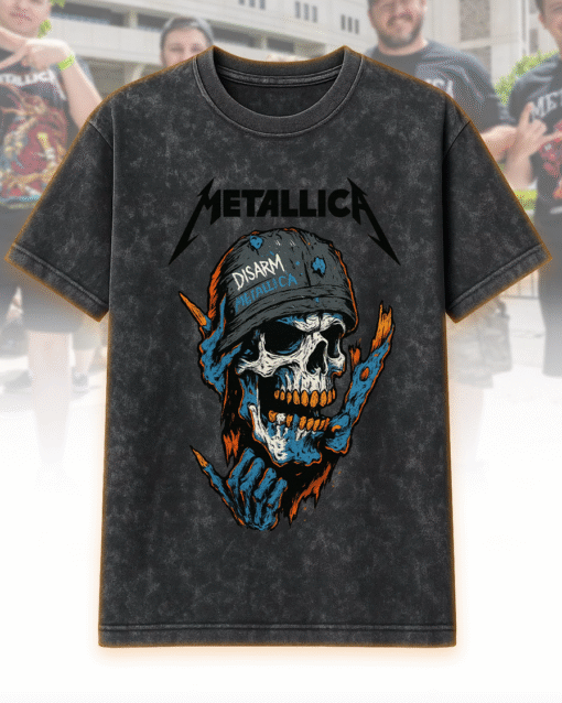 Retro Metallica DISARM Acid Wash T-Shirt, Hoodie – Vintage Protest Graphic Reissue (S–5XL)