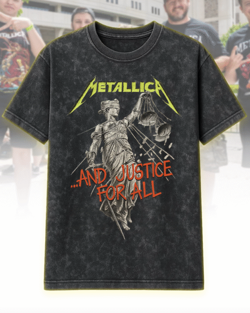 Metallica And Justice For All 2004 Acid Wash T-Shirt, Hoodie – Delta Pro Vintage Reissue (Size M–5XL)