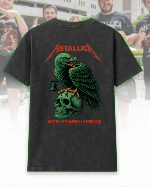 Metallica M72 Tour 2025 – 2 Sided Acid Wash T-Shirt / Hoodie