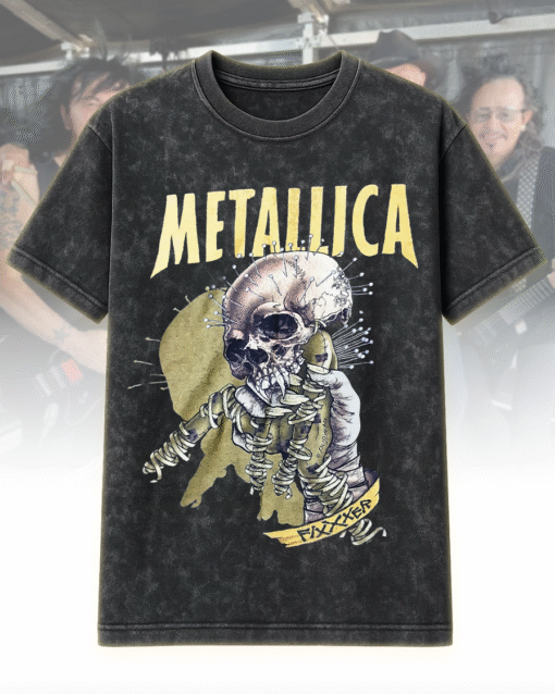 Vintage Metallica 1997 Fixxxer Pushead Skull – Acid Wash T-Shirt / Hoodie (S–5XL)