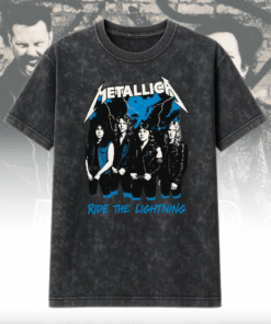 Metallica Ride The Lightning Acid Wash T-Shirt & Hoodie – Vintage Concert Merch by Rock Off