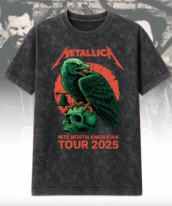 Metallica M72 Philly 2025 Eagle Art Acid Wash T-Shirt & Hoodie – Pop Up Shop Poster Lincoln Financial Field, Philadelphia