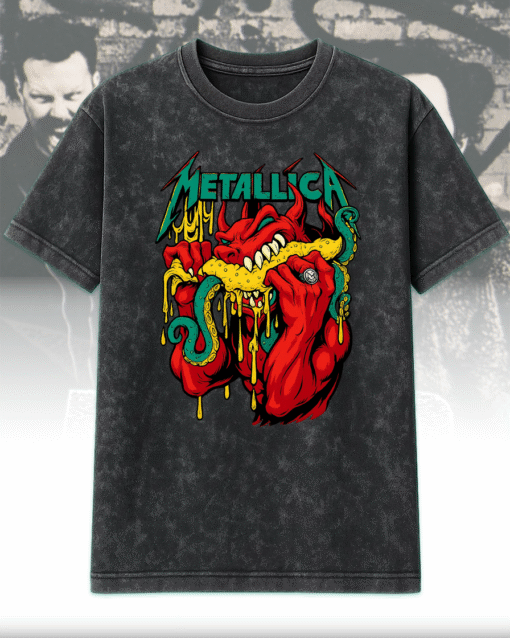 Metallica M72 Philly 2025 Night 2 Red Demon Two-Sided Acid Wash T-Shirt & Hoodie – Lincoln Financial Field, Philadelphia