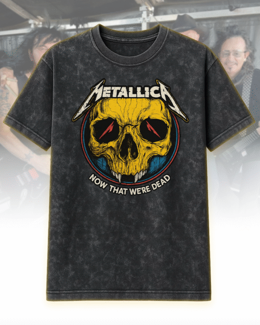 Now That We're Dead Raglan Baseball Jersey Acid Wash T-Shirt, Hoodie – Metallica Design