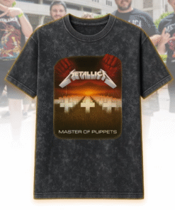 Metallica Master of Puppets Acid Wash T-Shirt, Hoodie – Retro 80s Kids Heavy Cotton Reissue