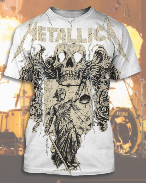 Metallica “...And Justice For All” All Over Print T-Shirt, Hoodie, Long Sleeve, Tank Top – 1988 Graphic Album Tribute