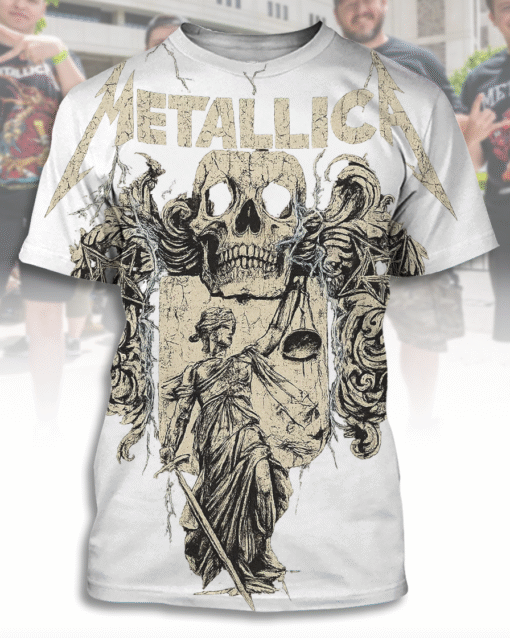 Metallica “...And Justice For All” All Over Print T-Shirt, Hoodie, Long Sleeve, Tank Top – 1988 Graphic Album Tribute