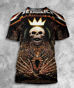Metallica Charlotte Tour 2025 Vintage North American Concert T-Shirt for Music Lovers