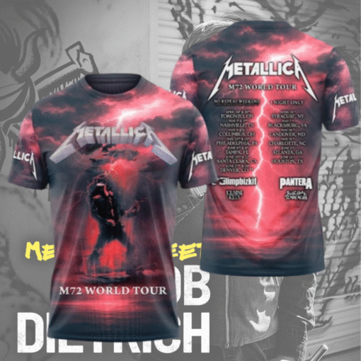 Metallica M72 World Tour 2025 – 3D AOP Shirt / Hoodie / Long Sleeve / Tank Top – Gift for Heavy Metal Fans | S–5XL