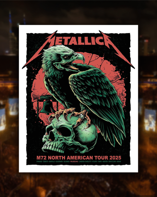 Metallica M72 Tour 2025 Poster Canvas – Philly Pop-Up Lincoln Financial Field