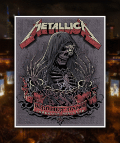 Metallica M72 Landover 2025 Venue Poster – Chained Skeleton Art at Northwest Stadium, Landover, MD