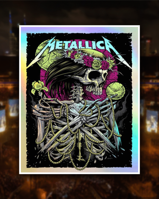 Metallica All Within My Hands 2024 Giving Tuesday Foil Poster Canvas – Limited Charity Edition