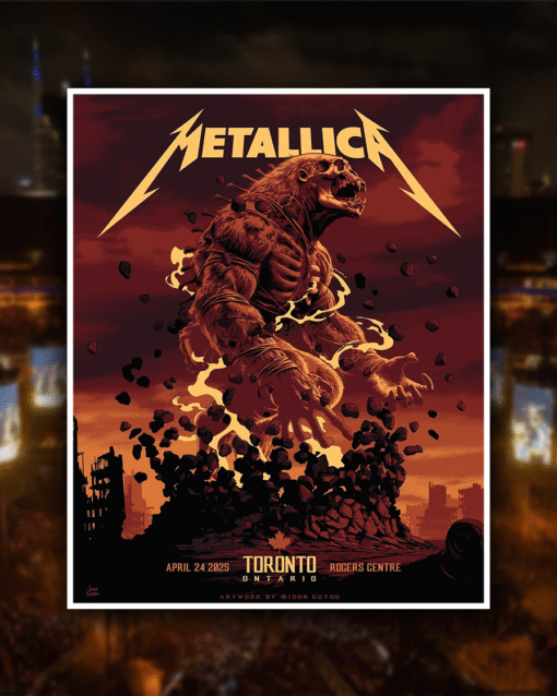 Metallica M72 Toronto 2025 Night 1 Poster Canvas – Rogers Centre King Kong Titan Art