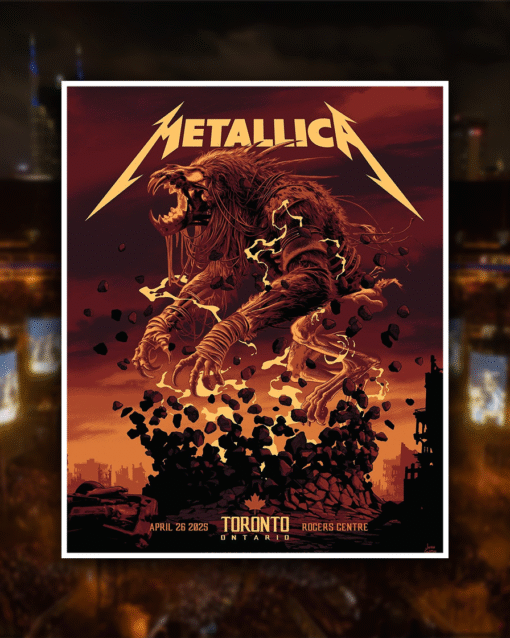 Metallica M72 Toronto Night 2 Poster Canvas – April 26 2025 Pop-Up Shop Exclusive