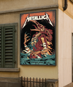 Metallica M72 World Tour Poster Canvas – Blacksburg VA 2025 Lane Stadium Home Decor