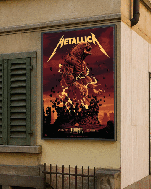 Metallica M72 Toronto 2025 Night 1 Poster Canvas – Rogers Centre King Kong Titan Art
