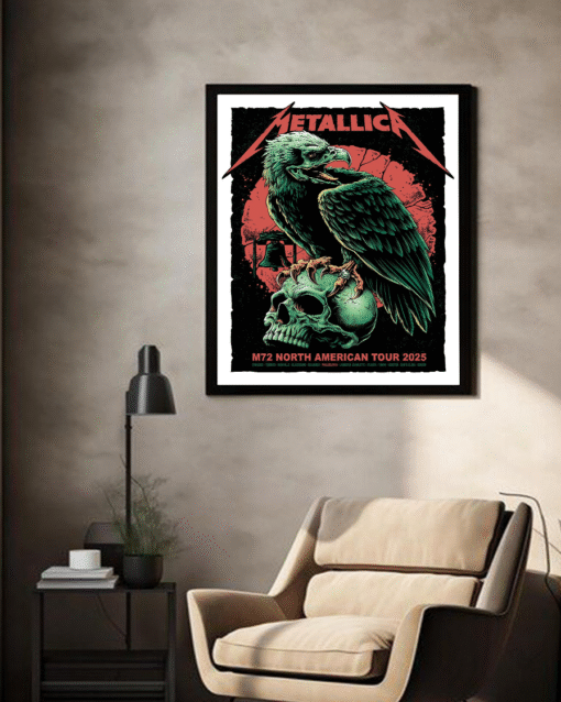 Metallica M72 Tour 2025 Poster Canvas – Philly Pop-Up Lincoln Financial Field