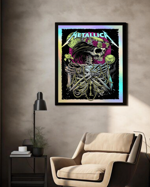 Metallica All Within My Hands 2024 Giving Tuesday Foil Poster Canvas – Limited Charity Edition