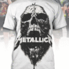 Skull Metal Band 3D All Over Print T-Shirt, Hoodie, Long Sleeve, Tank Top – Vintage Rock Grunge Streetwear Gift for Him or Her