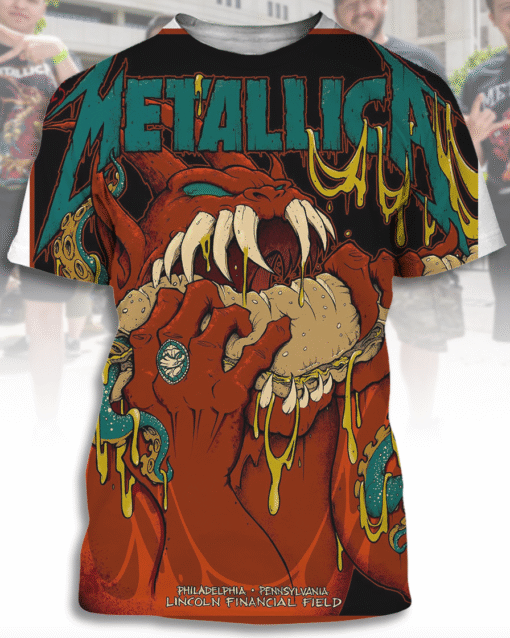 Metallica M72 Philly 2025 Red Devil All Over Print T-Shirt, Hoodie, Long Sleeve, Tank Top – Night 1 Venue Poster Tribute