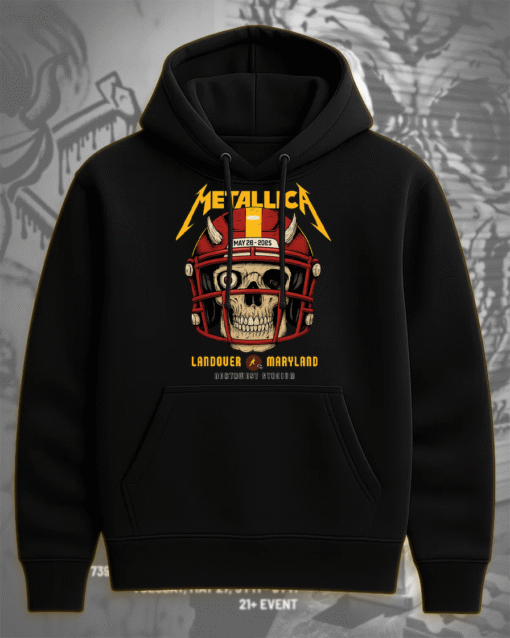 Metallica M72 Landover 2025 Pop-Up Poster Shirt, Hoodie, Sweatshirt, Long Sleeve, Tank Top – May 28 Northwest Stadium Maryland (S–5XL)