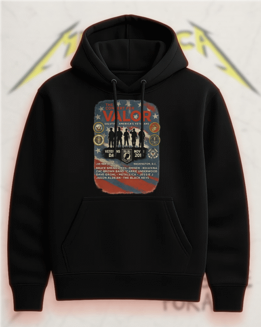 Concert For Valor Veterans Day Tribute T-Shirt, Hoodie, Sweatshirt, Long Sleeve, Tank Top – Metallica, Eminem, Rihanna, Carrie Underwood - Image 2