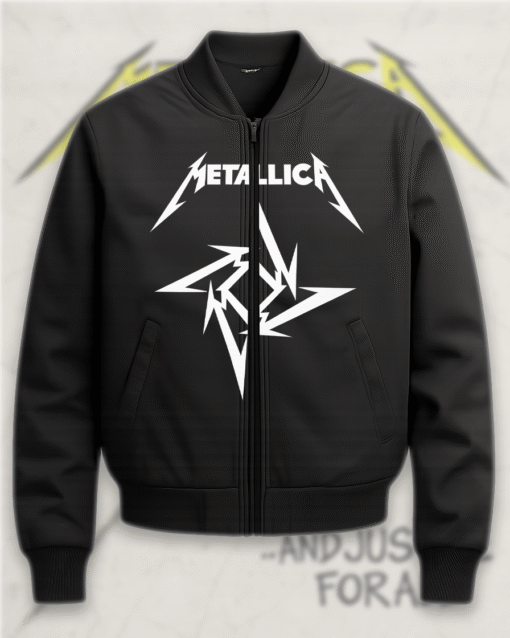Metallica Camisas Bandas Rock Metal Ninja Star Bomber Jacket
