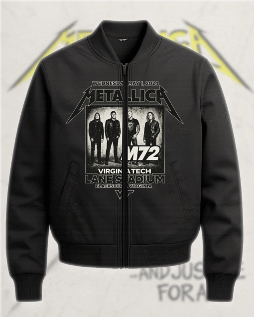 Metallica Virginia Tech Lane Stadium M72 Tour 2024 Bomber Jacket