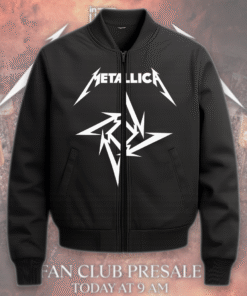 Metallica Camisas Bandas Rock Metal Ninja Star Bomber Jacket