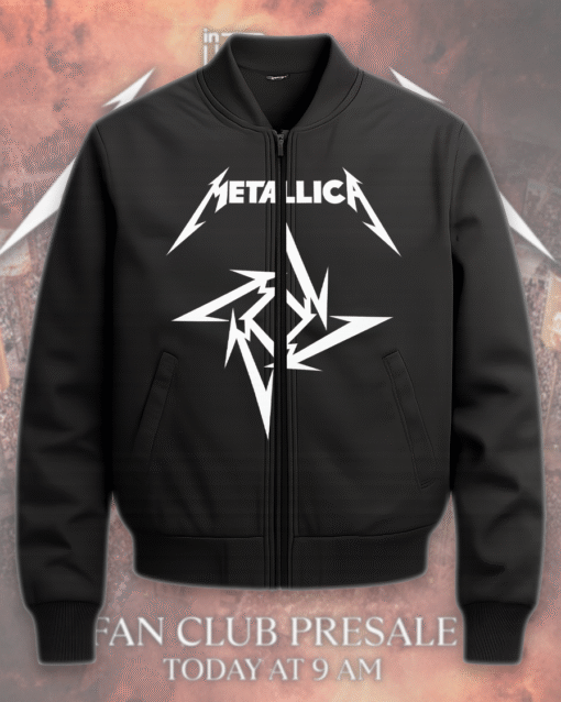 Metallica Camisas Bandas Rock Metal Ninja Star Bomber Jacket