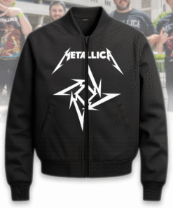 Metallica Camisas Bandas Rock Metal Ninja Star Bomber Jacket