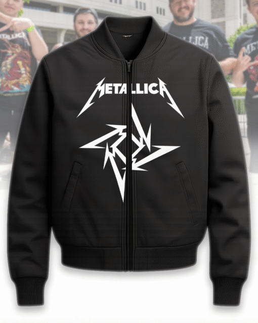 Metallica Camisas Bandas Rock Metal Ninja Star Bomber Jacket