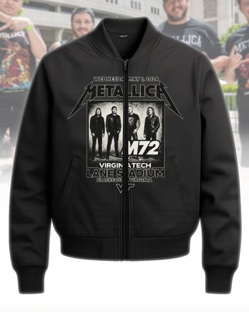 Metallica Virginia Tech Lane Stadium M72 Tour 2024 Bomber Jacket