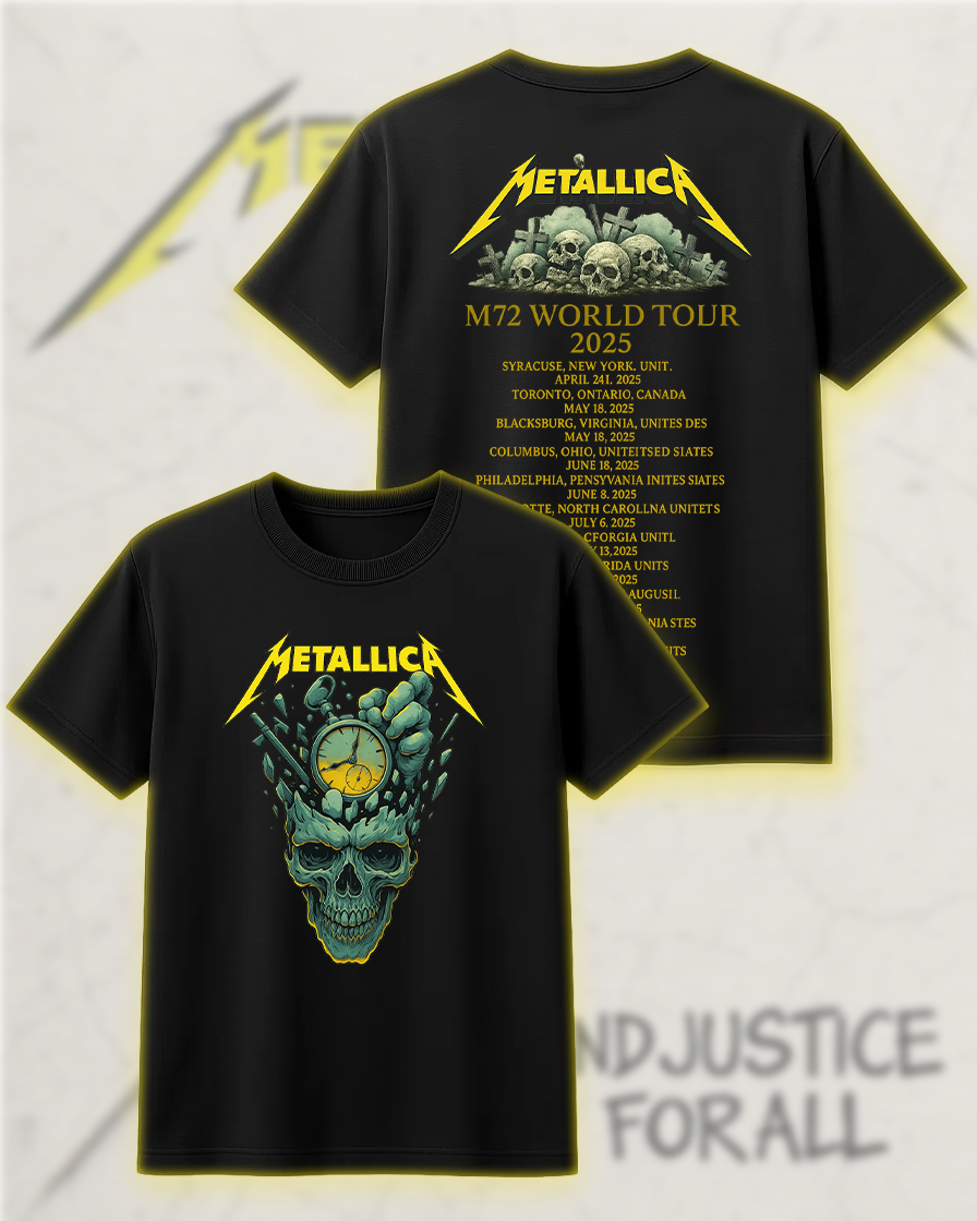 Metallica M72 World Tour 2025 T-Shirt, Hoodie, Sweatshirt, Long Sleeve, Tank Top – Vintage Concert Shirt & Fan Gift