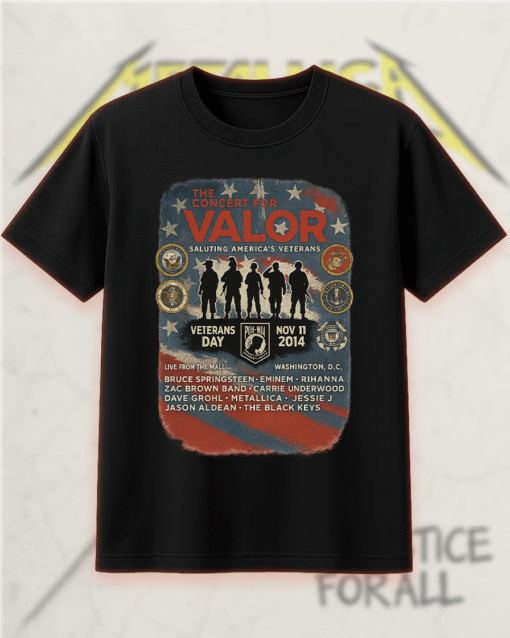 Concert For Valor Veterans Day Tribute T-Shirt, Hoodie, Sweatshirt, Long Sleeve, Tank Top – Metallica, Eminem, Rihanna, Carrie Underwood - Image 5
