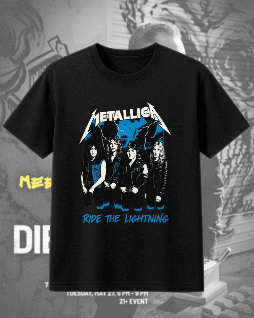 Metallica Ride The Lightning Vintage Tee, Hoodie, Sweatshirt, Long Sleeve, Tank Top – Gildan Heavy Cotton Concert Merch by Rock Off