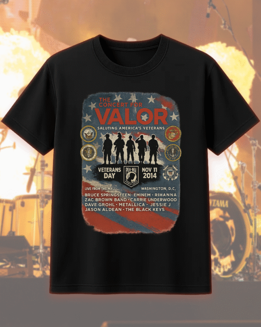 Concert For Valor Veterans Day Tribute T-Shirt, Hoodie, Sweatshirt, Long Sleeve, Tank Top – Metallica, Eminem, Rihanna, Carrie Underwood - Image 6