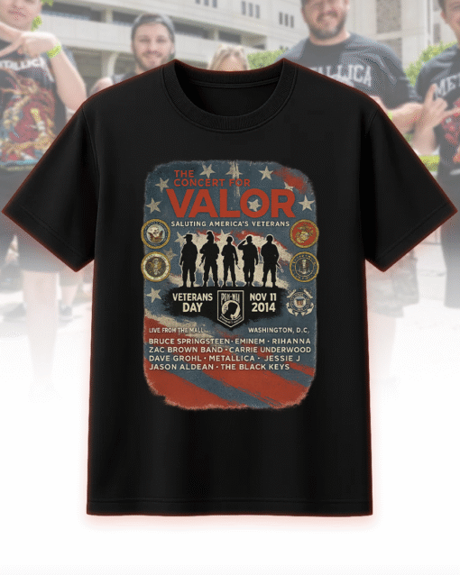 Concert For Valor Veterans Day Tribute T-Shirt, Hoodie, Sweatshirt, Long Sleeve, Tank Top – Metallica, Eminem, Rihanna, Carrie Underwood